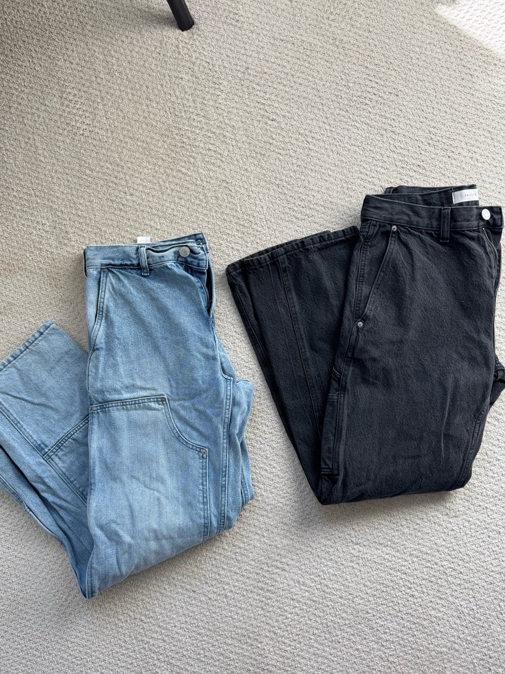 PacSun Men's Relaxed Jeans Duo - Black & Light Blue